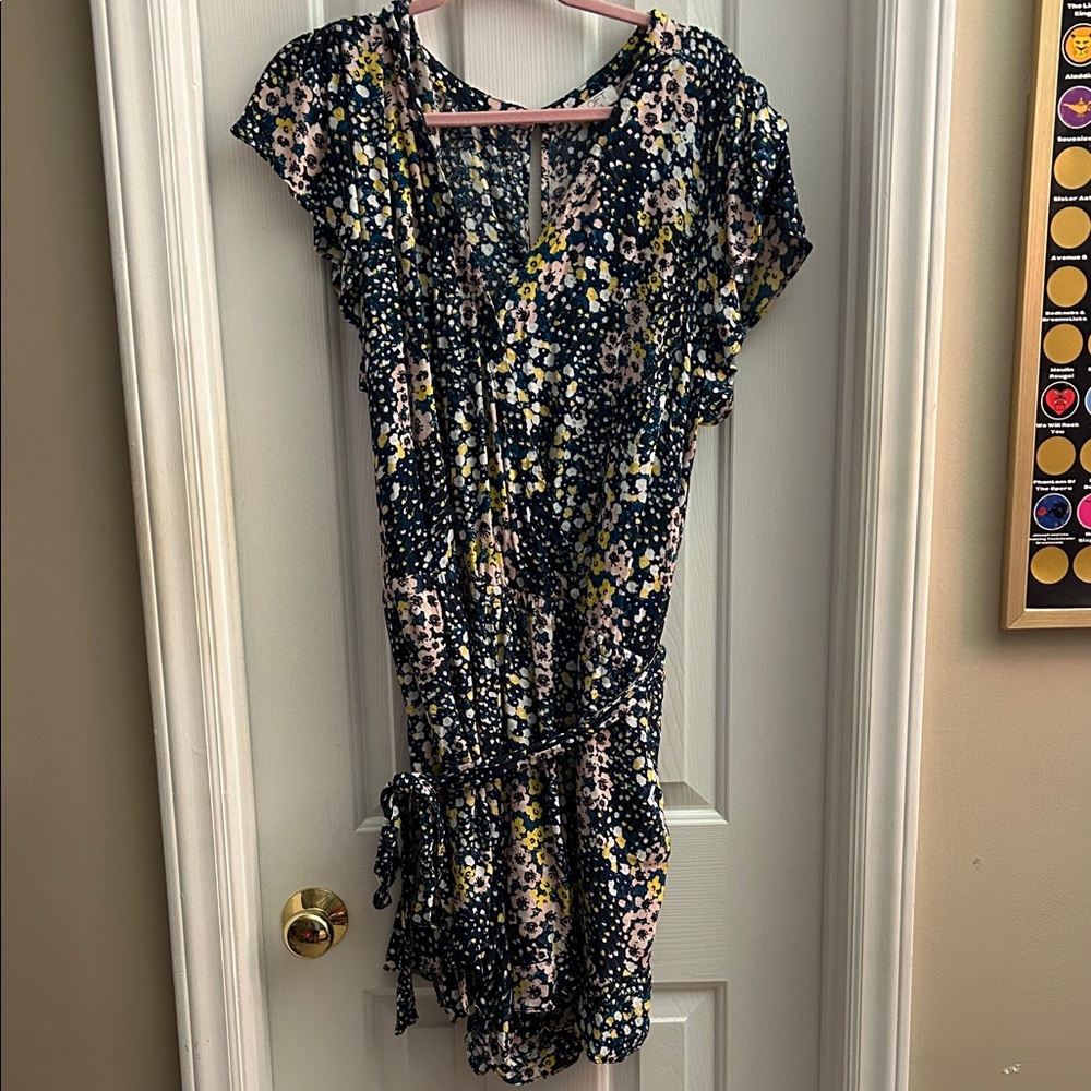 Floral V-Neck Wrap Romper